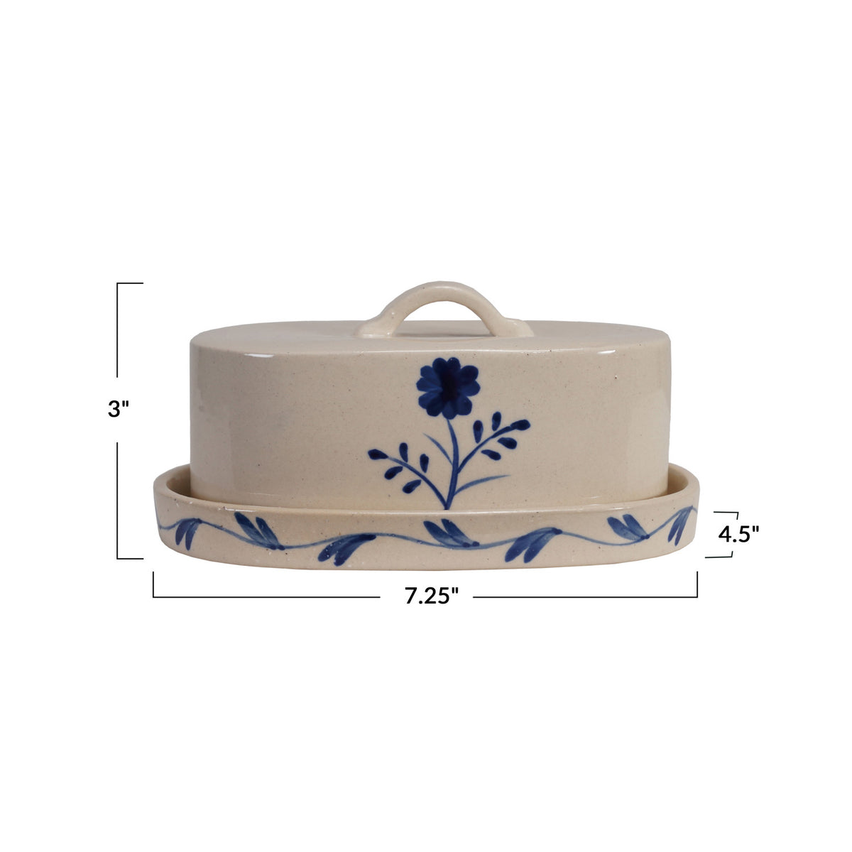 Stoneware_Butter_Dish_with_Flower