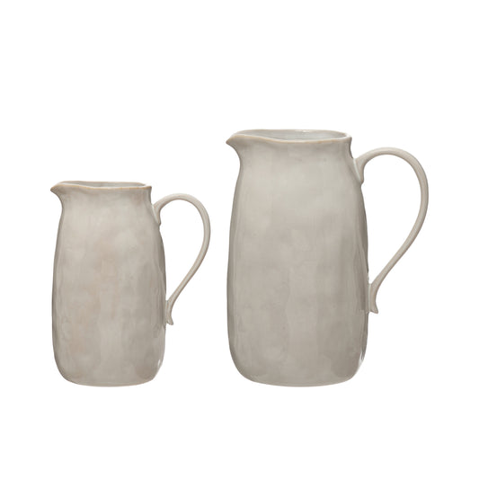 Stoneware Reactive Glaze Pitcher - 2 Sizes