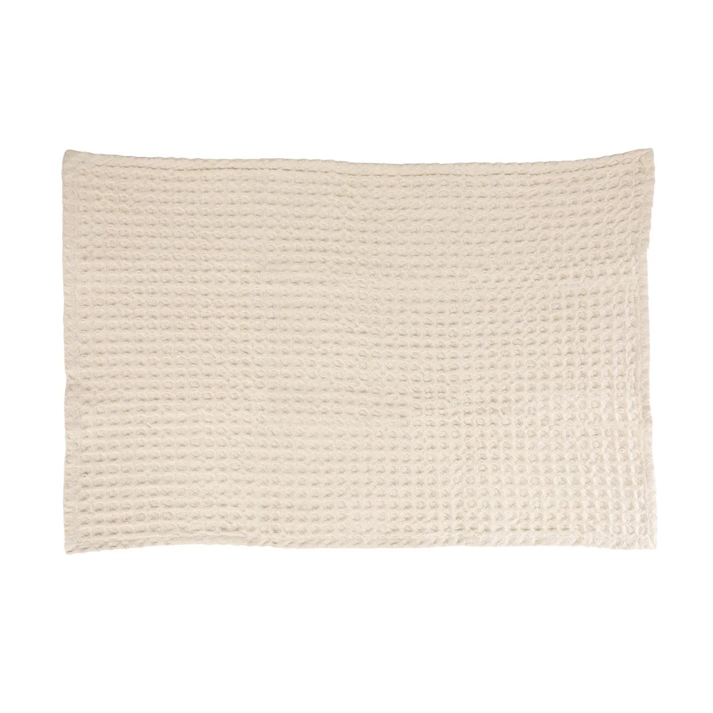 Ivory Cotton Waffle Tea Towel