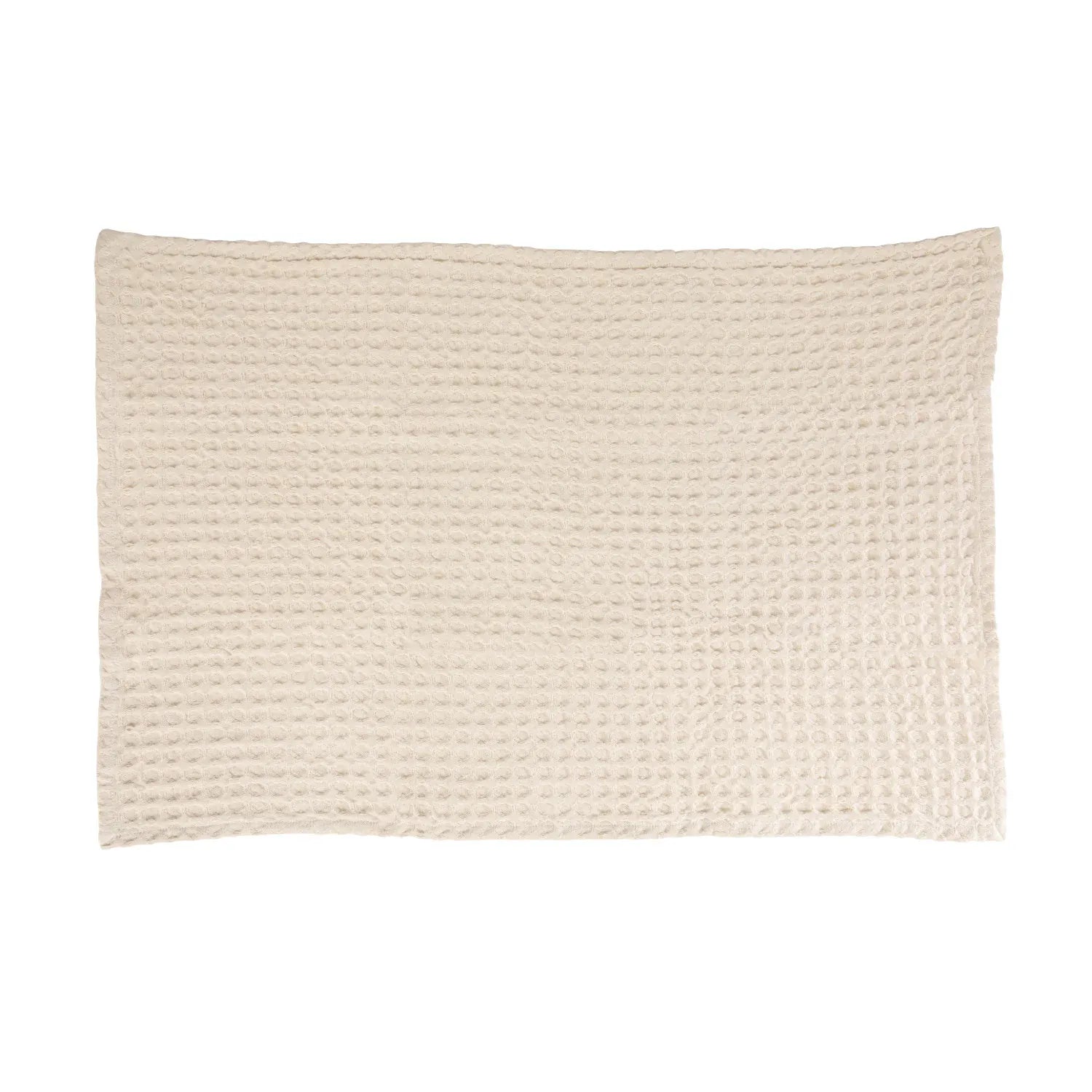 Ivory Cotton Waffle Tea Towel