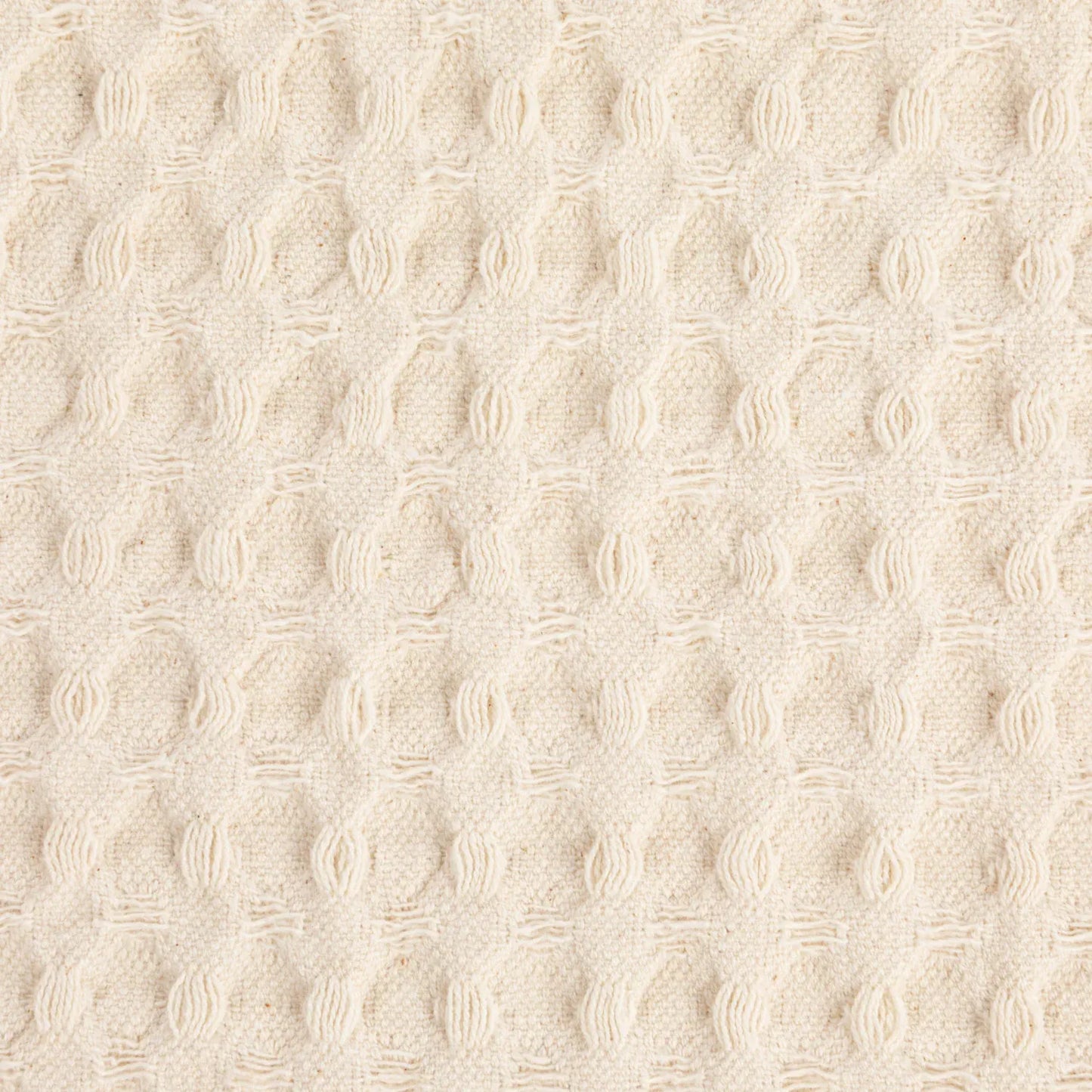 Ivory Cotton Waffle Tea Towel