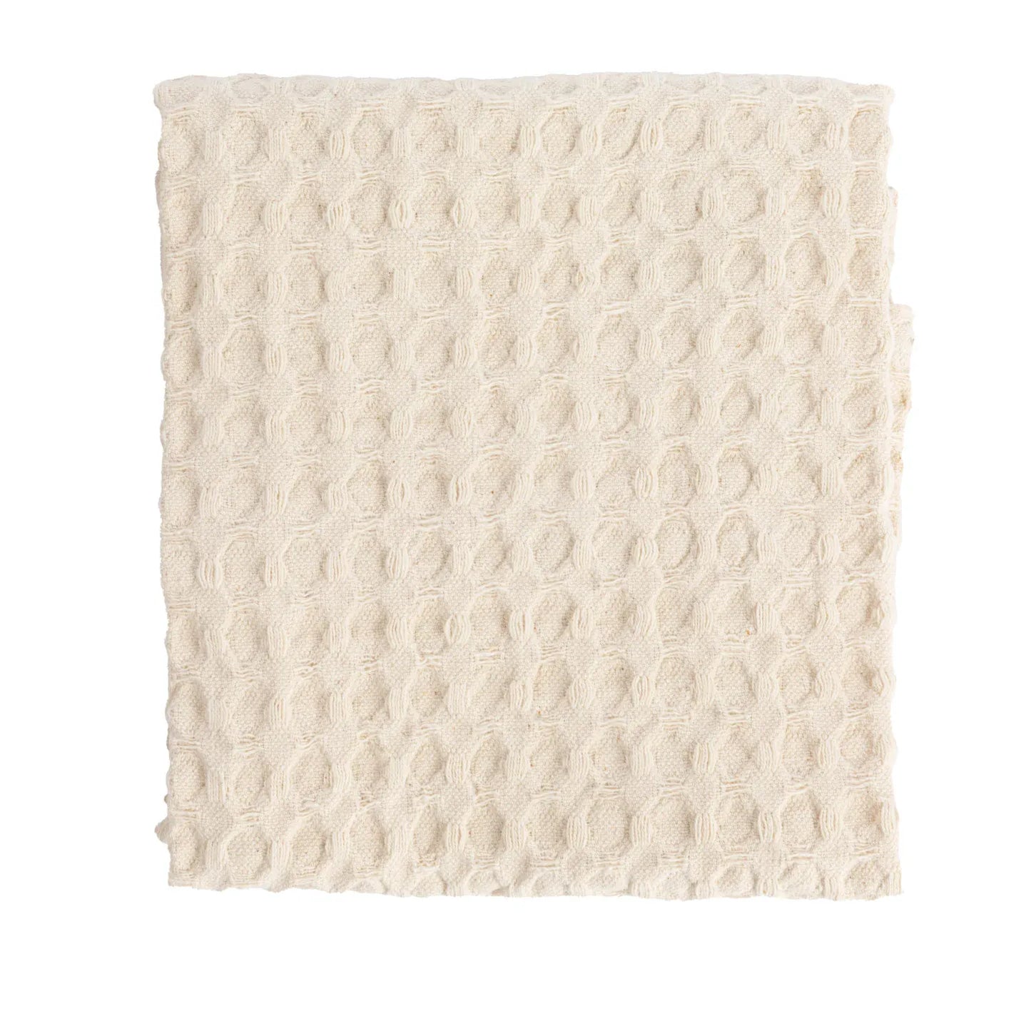 Ivory Cotton Waffle Tea Towel