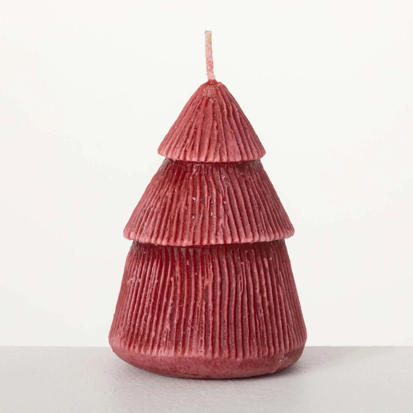 Red Christmas Tree Candle - Large