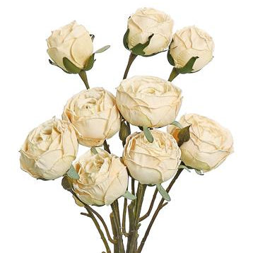 VINTAGE ROSE BUNDLE X 3, 20.5", CANDLELIGHT