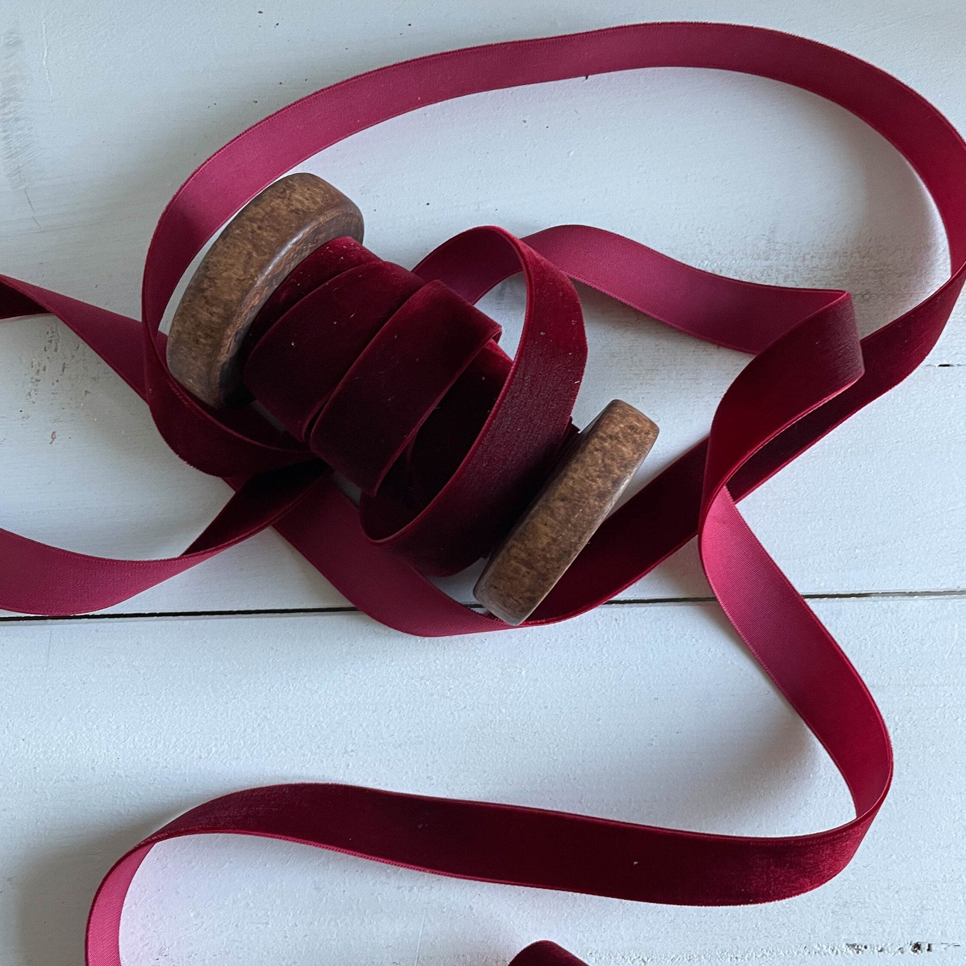 Velvet Ribbon - Burgundy | 3/4" Width | 11 Yard Roll