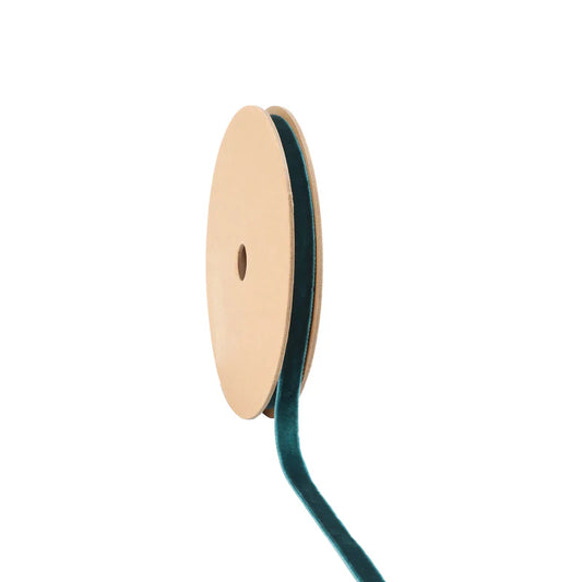 Velvet Ribbon - Peacock | 3/8" & 1" Widths | 10 Yard Roll