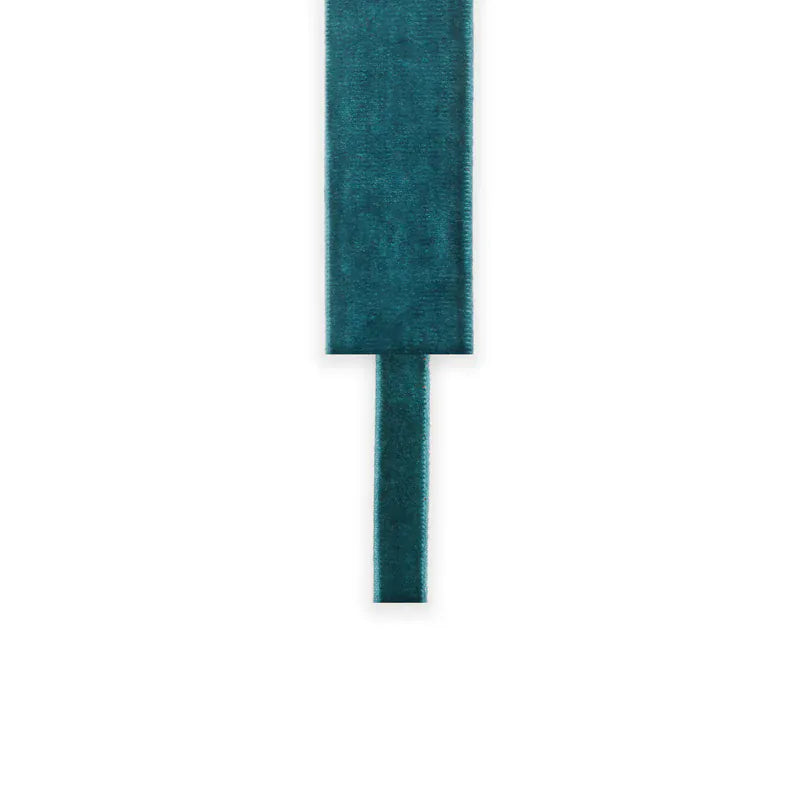 Teal ribbon on a white background