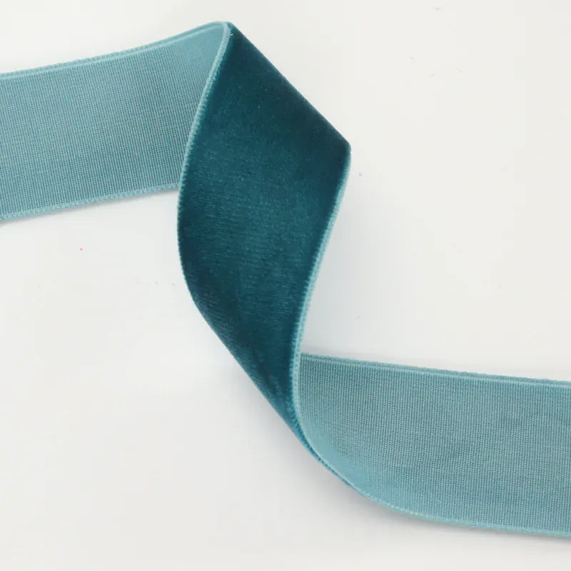 Velvet Ribbon - Peacock | 3/8" & 1" Widths | 10 Yard Roll