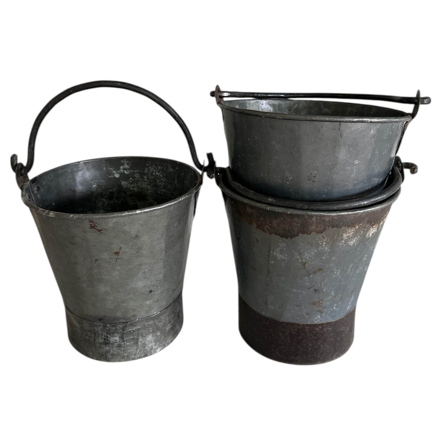 Vintage Metal Bucket with Handle 1