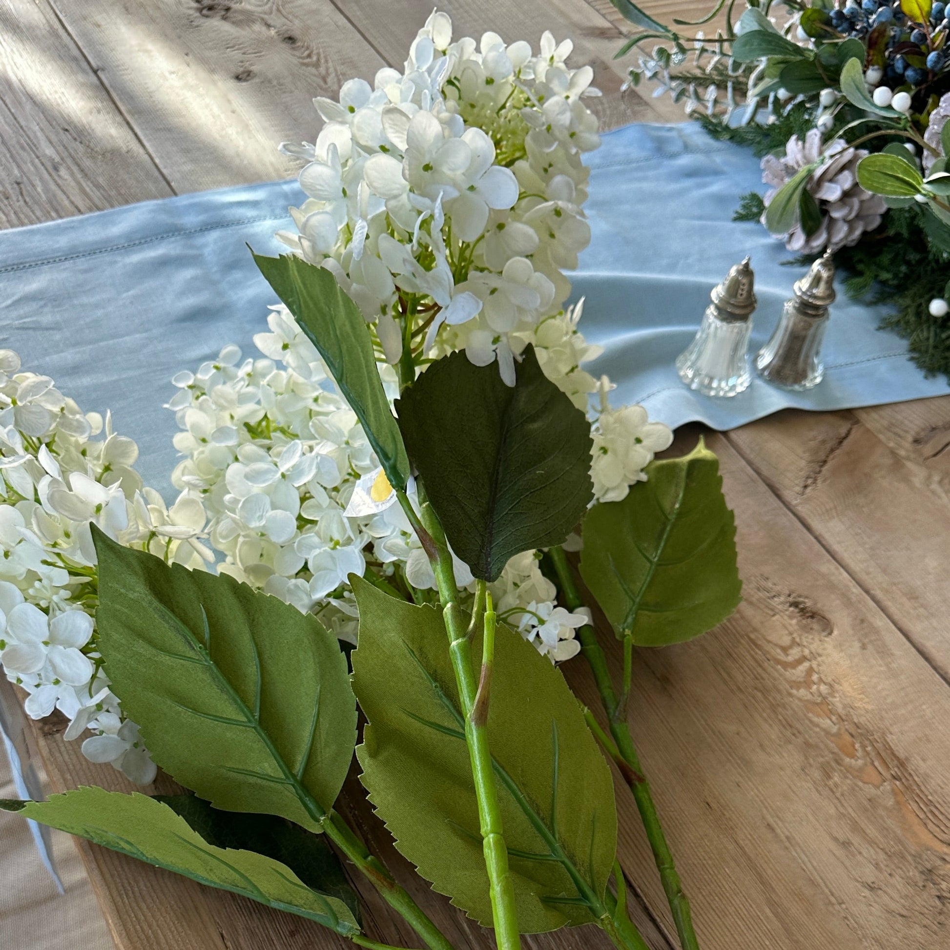 White Cone Hydrangea Stem 38.5" - Artificial Flower