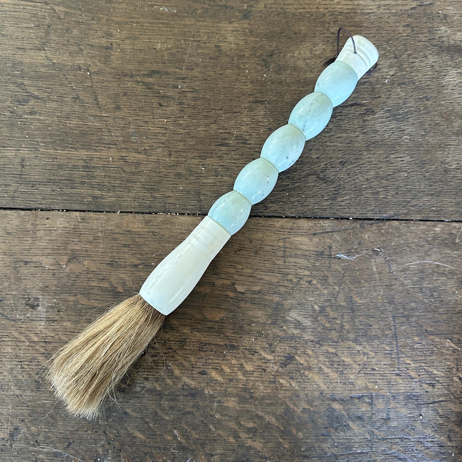 White Cylindrical Jade Calligraphy Brush 
