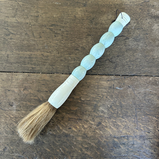 White Cylindrical Jade Calligraphy Brush 