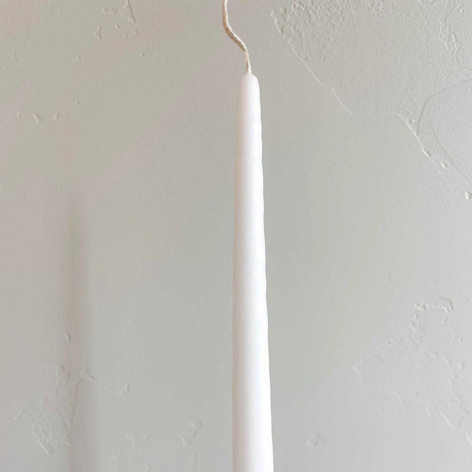 White Hand-Dipped Taper Candles - 15" Unscented - Box of 12