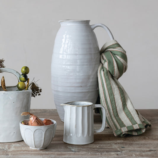 White_Stoneware_Pitcher