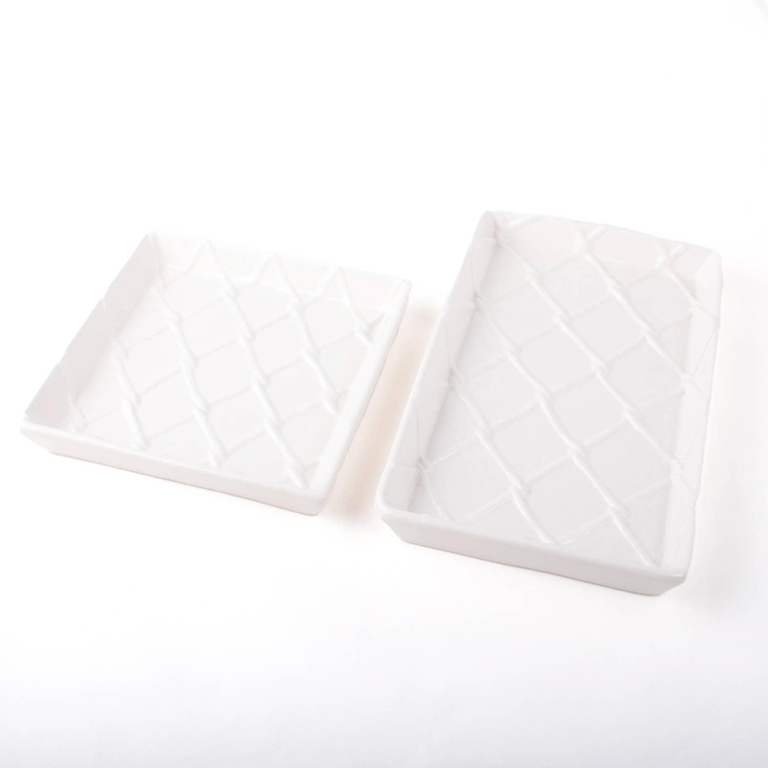 White Textured Guest Towel  Napkin Tray