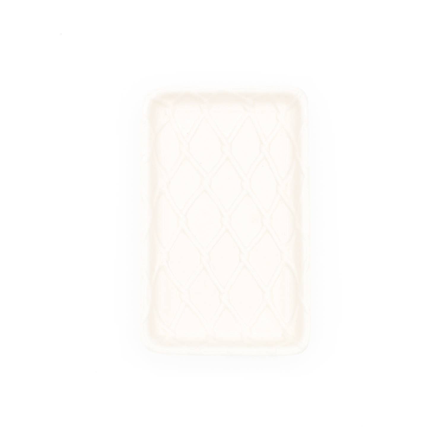 White Textured Soap Dish