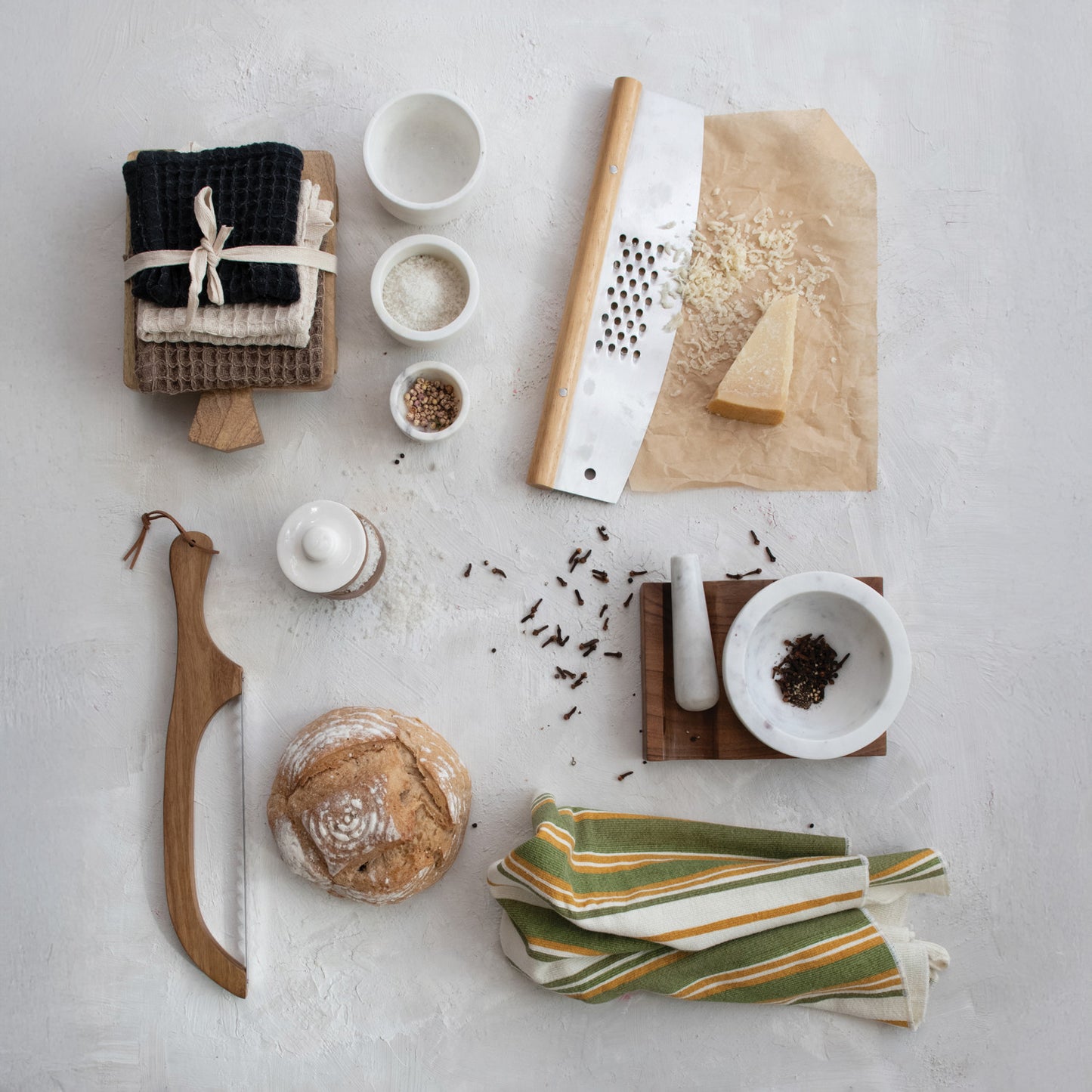 Artisan Bread Bow Knife - Natural Wood with Stainless Steel Blade - Farmhouse Kitchen