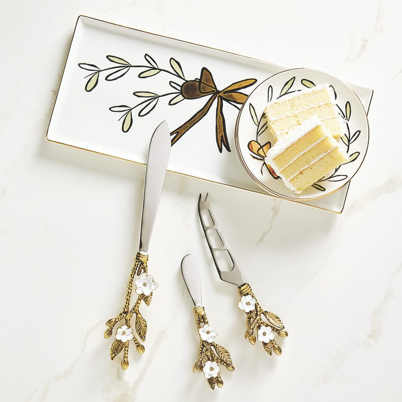 Wreath Holiday Appetizer Plate 6"x5" set of 4