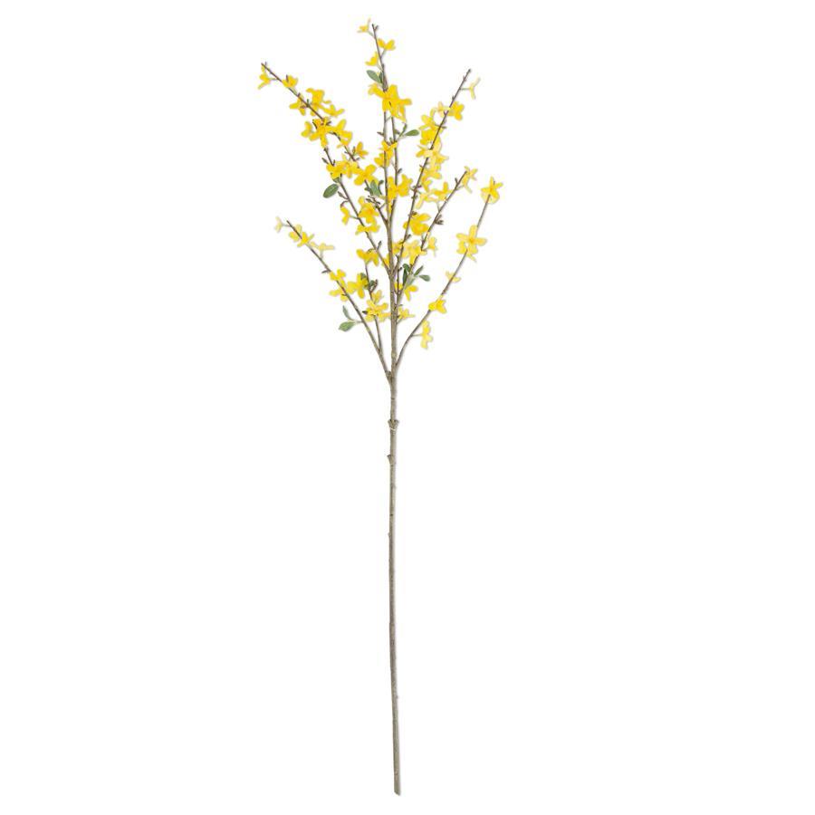 A 44-inch stem with yellow forsythia flowers, intended for use in floral arrangements or home decor.