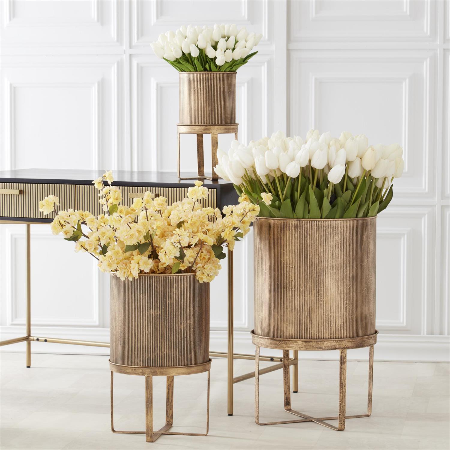 Yellow Peach Blossom Bush 25" - Artificial Blossom Branch