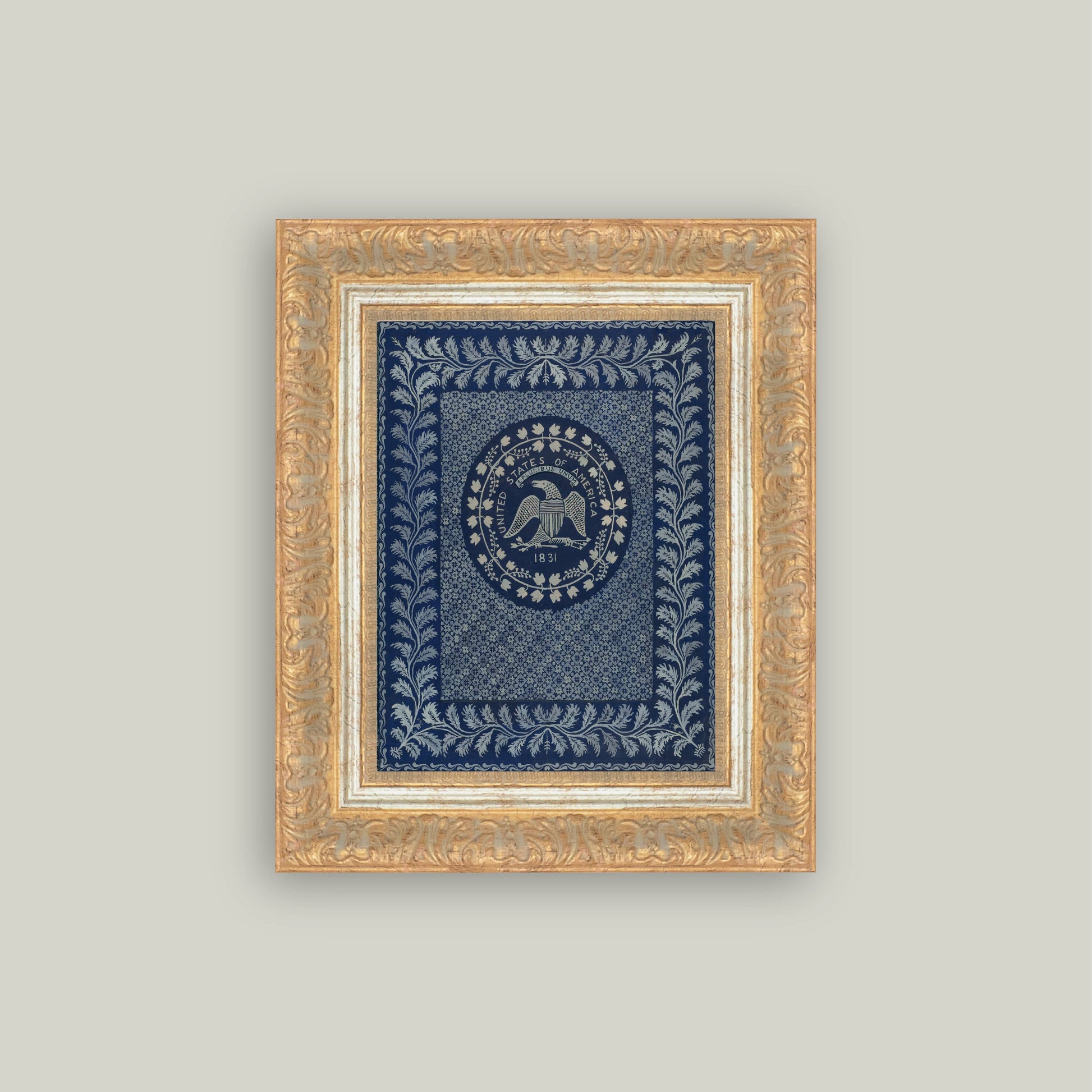America in Blue Framed Canvas Wall Art | Patriotic Home Decor