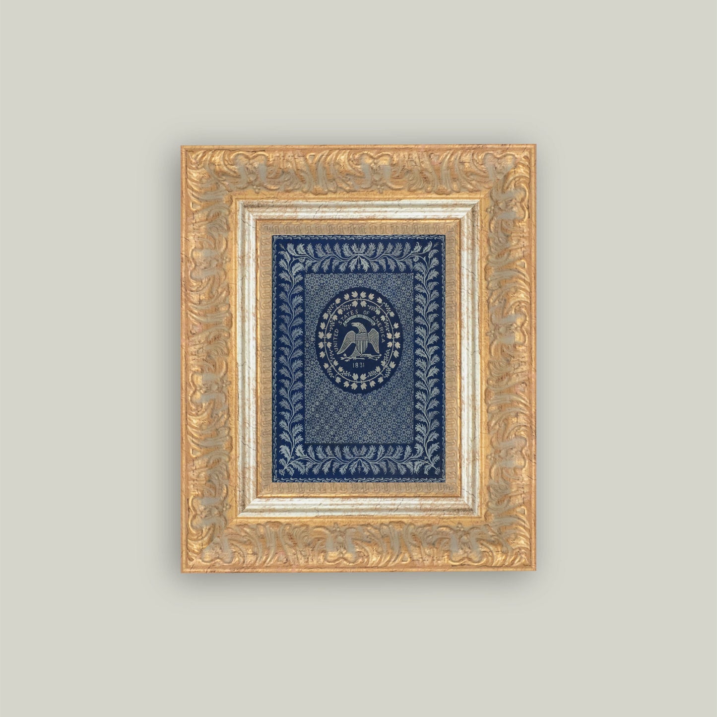 America in Blue Framed Canvas Wall Art | Patriotic Home Decor