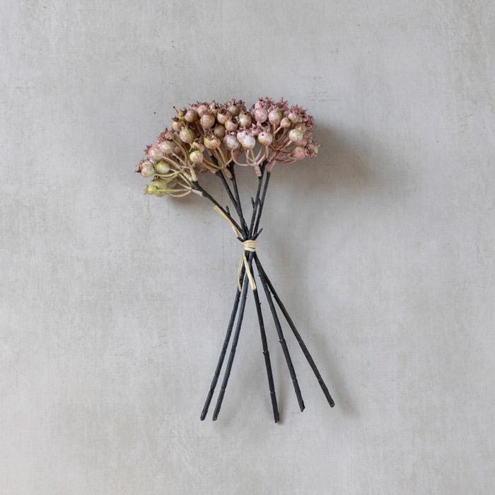 31" Artificial Rose Hip Bunch - Blush