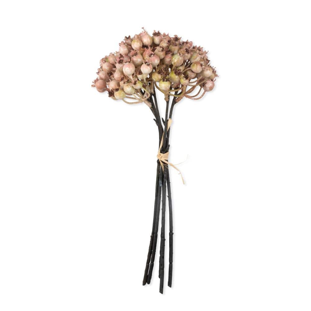 31" Artificial Rose Hip Bunch - Blush
