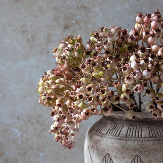 31" Artificial Rose Hip Bunch - Blush