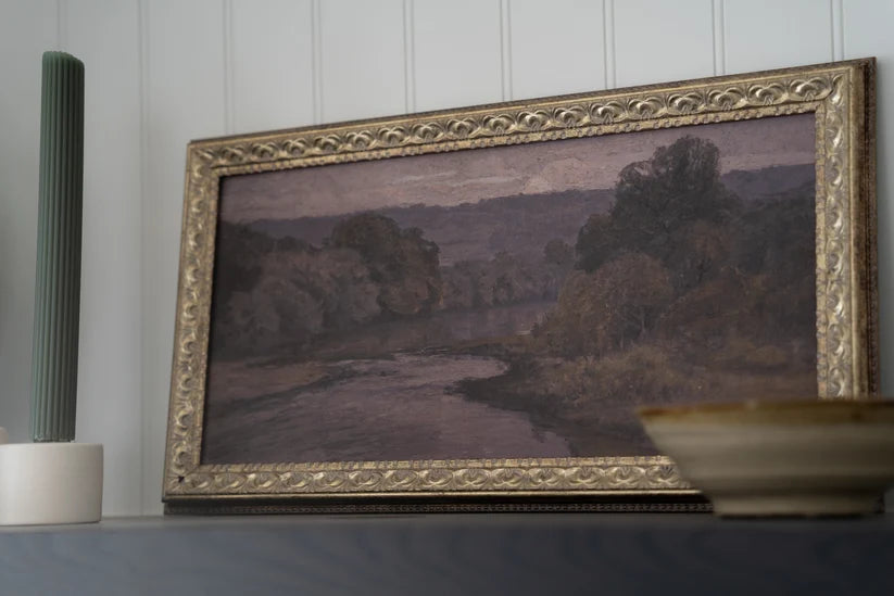 Autumn River Framed Landscape Art - Gold-Tone Frame
