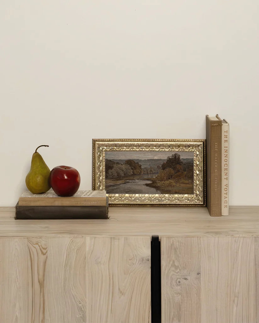 Autumn River Framed Landscape Art - Gold-Tone Frame