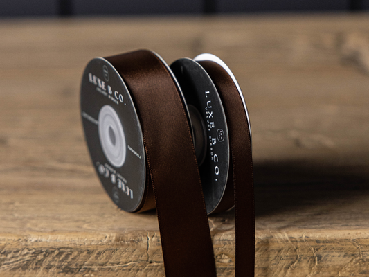 1/3" Ribbon Brown Satin Holiday Decor