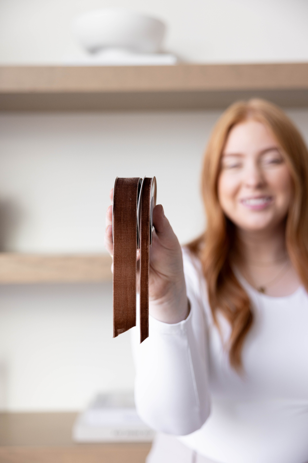 Ribbon Brown Velvet Christmas Decor Luxe B Co.