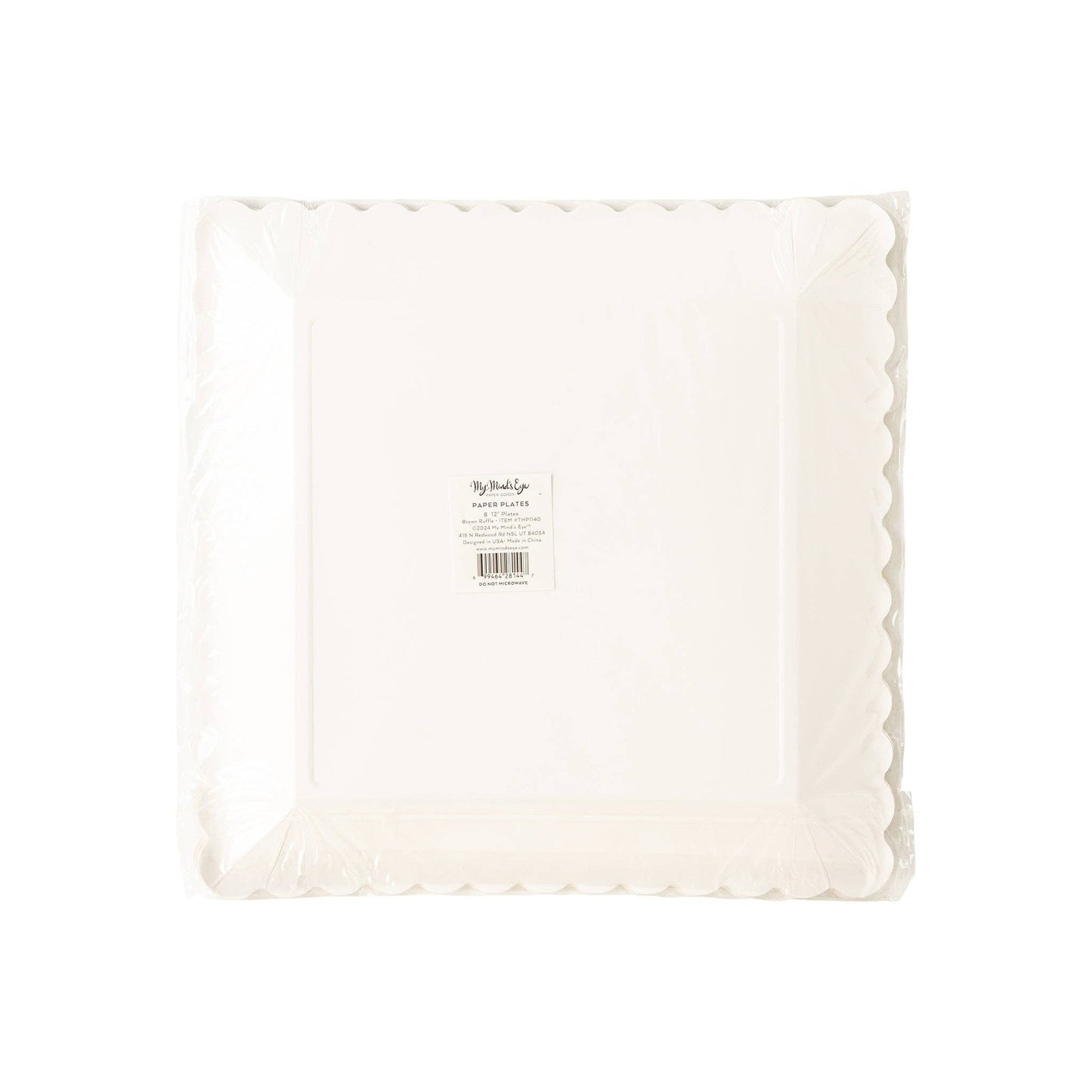 My Minds Eye - Brown Ruffle Edge Plate - 12"