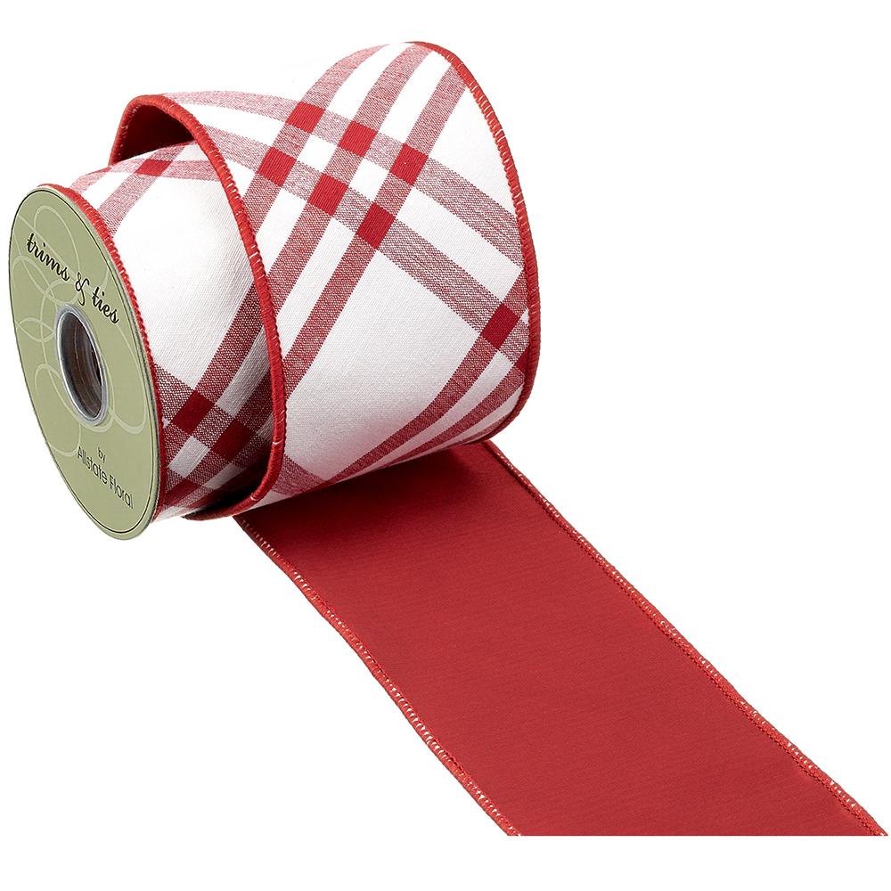 Plaid Ribbon - Red/White