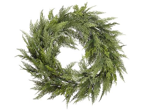 22" Deluxe Cedar Wreath  Green