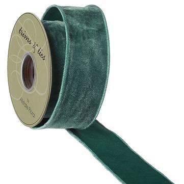 2.5" Velvet Ribbon in Teal