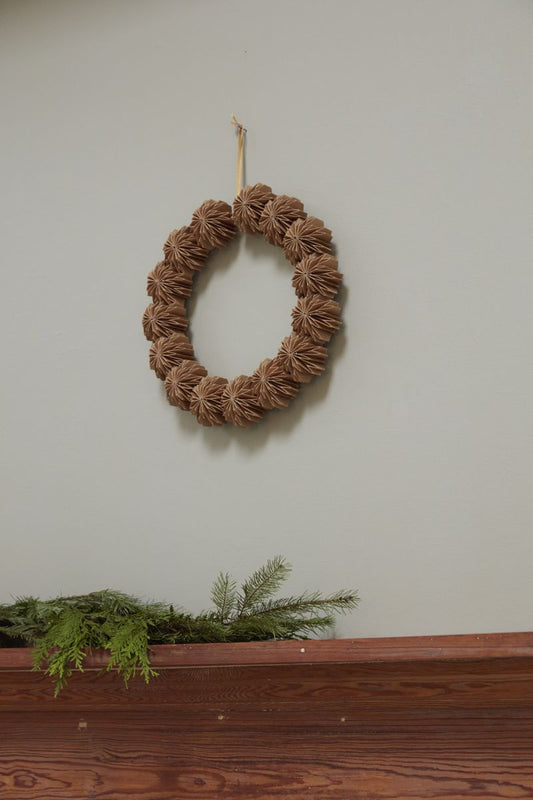 CHORUS WREATH - Shown as beautiful wall display above home mantel.