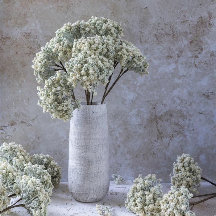 Cream Yarrow Stem 27.75" - Single Stem Artificial Flower