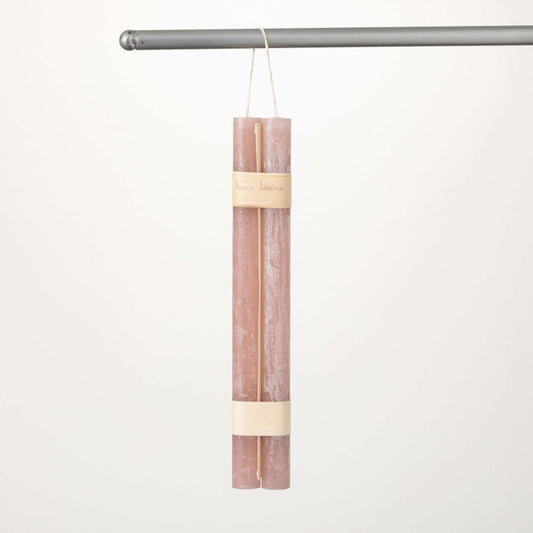 MAUVE HANGING TAPER CANDLES SET OF 2