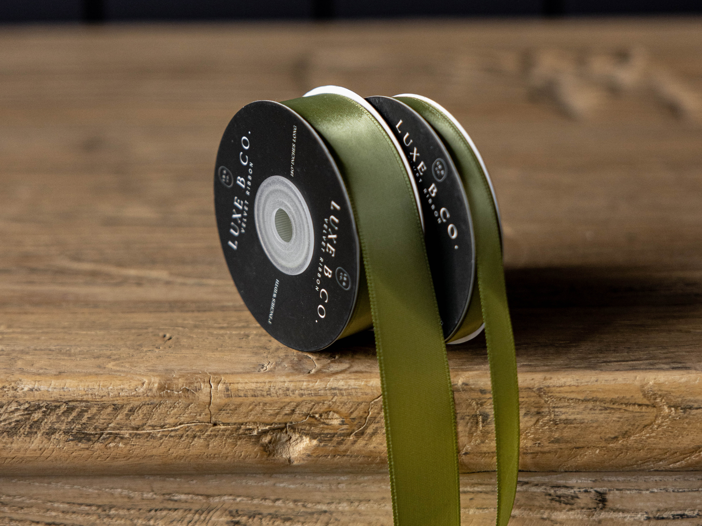 Ribbon Sage Satin Holiday Decor - 1/3"