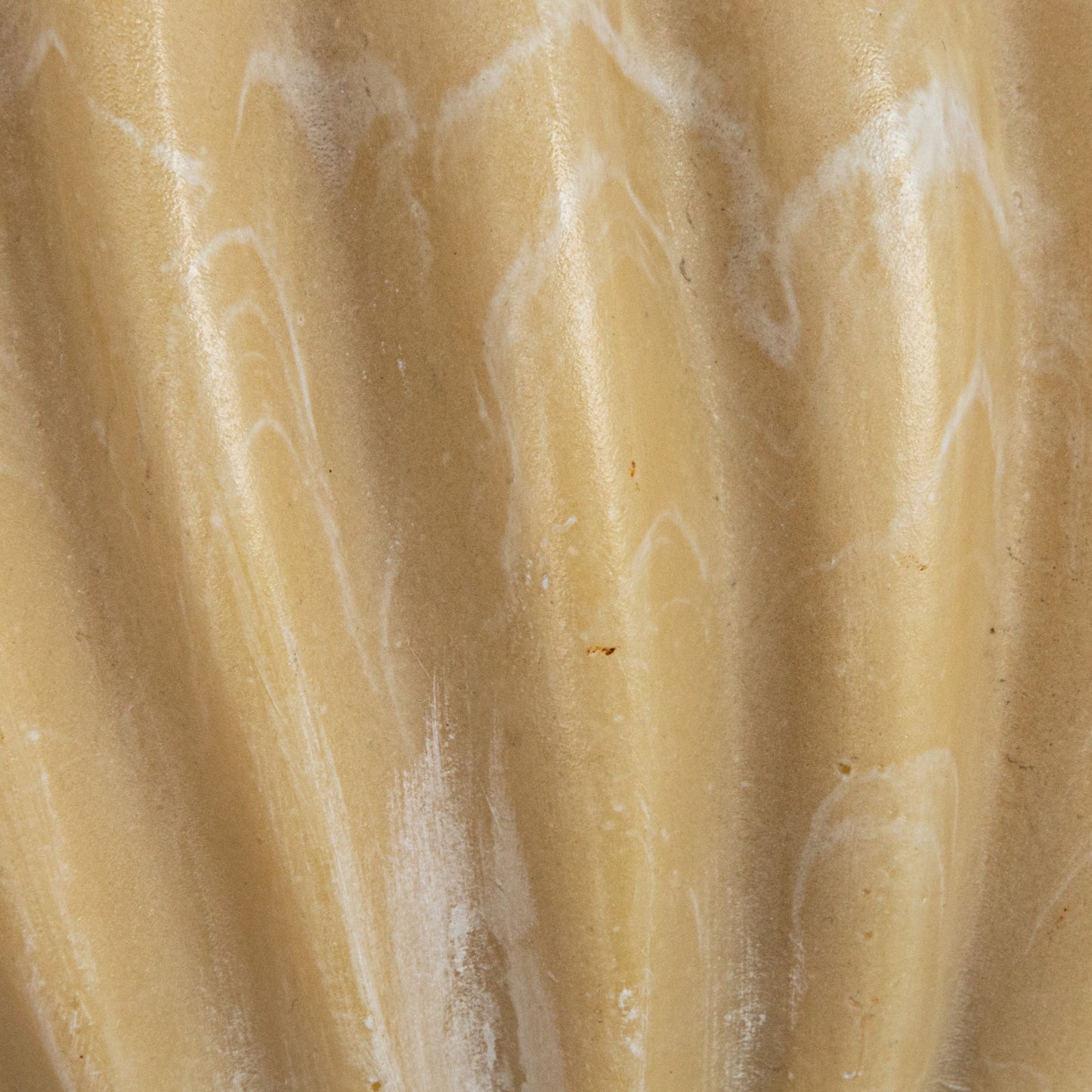 Decorative Beige Resin Pleated Bowl – 8" Round