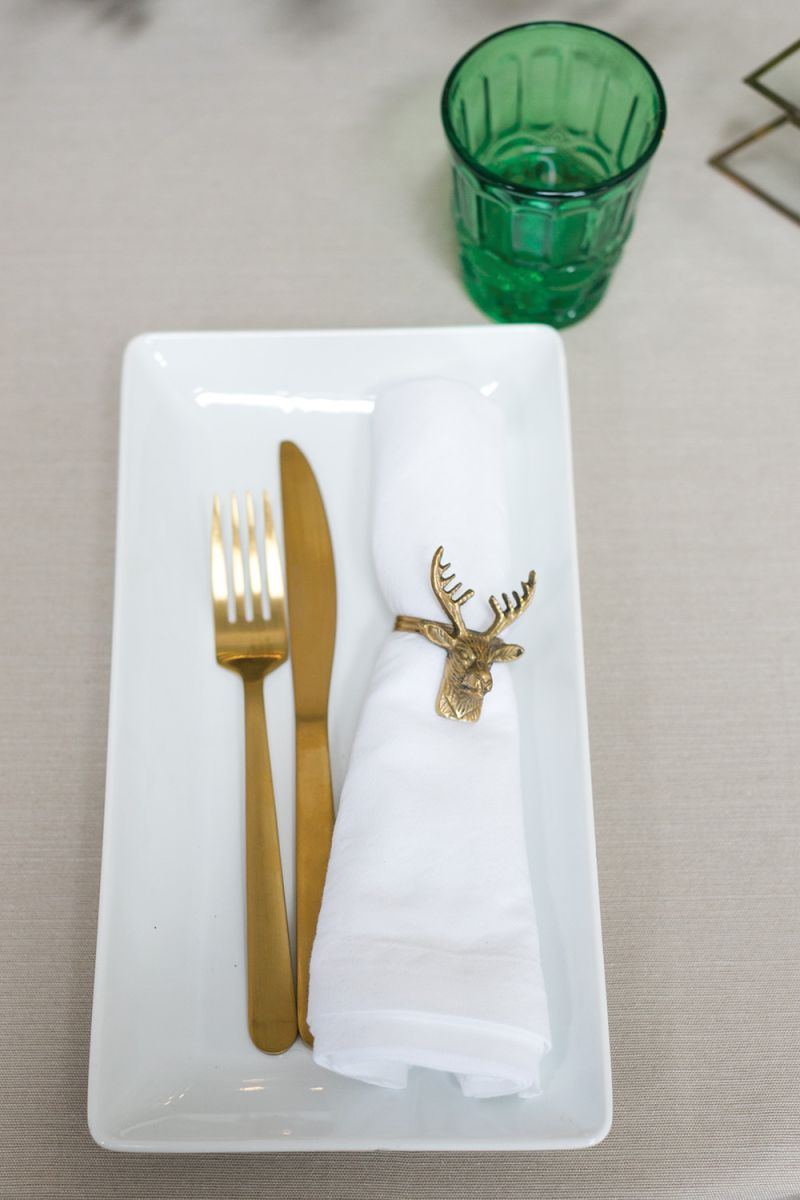 DEER RINGS from Evolution Home Decor make for the perfect napkin holder for your tablescape.