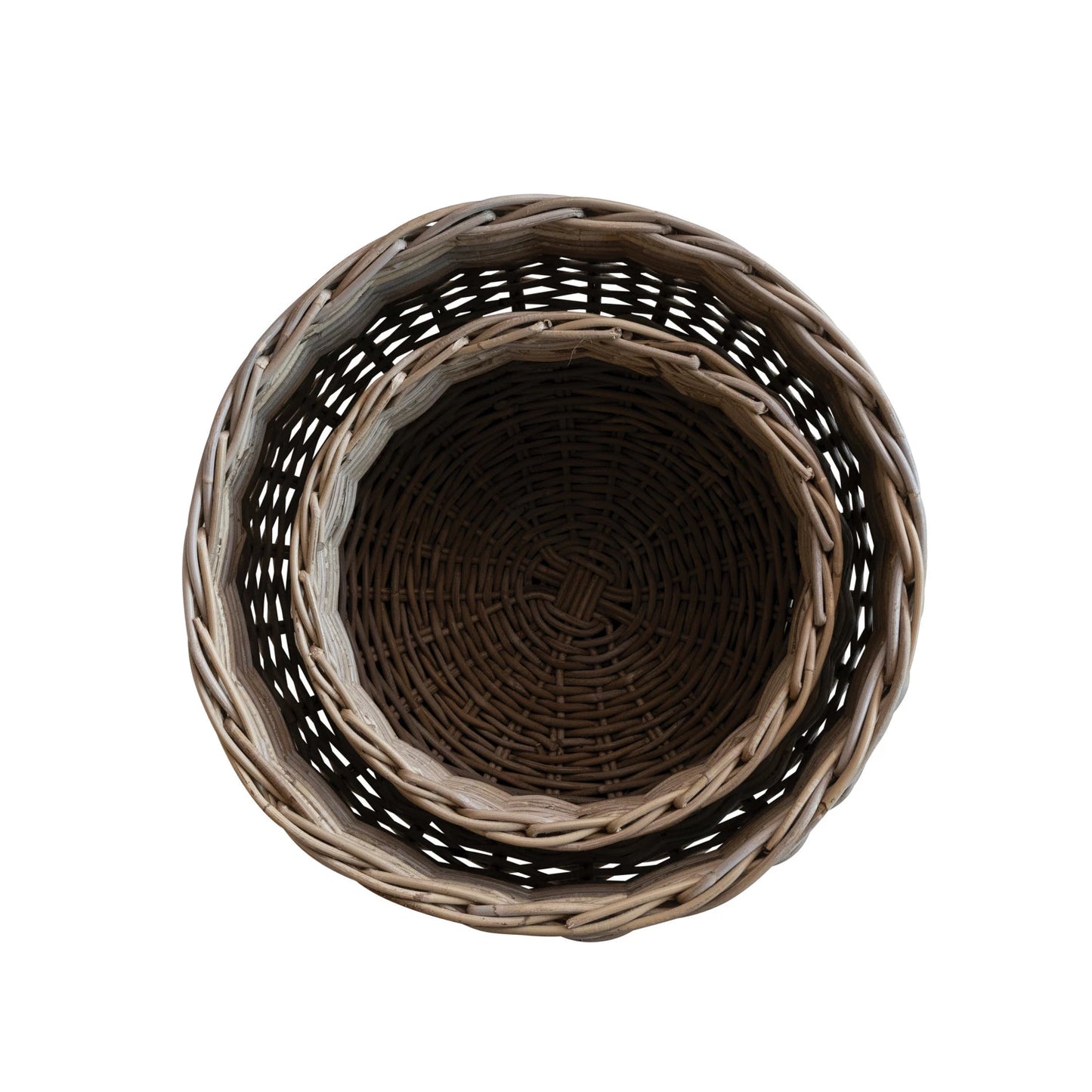 Hand-Woven Rattan Planters, 2 sizes (Holds 18" & 16" Pots)