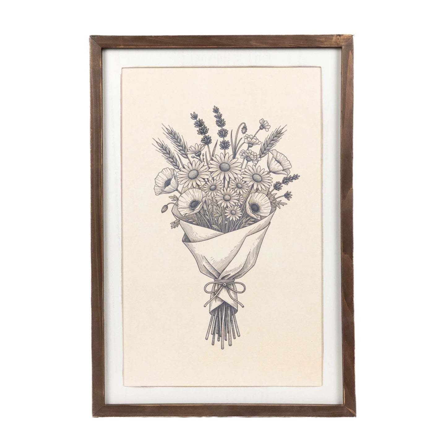 Double-Sided Decorative Frame - Floral Bouquet & Pumpkin with Crow | 17" x 24" x 1.5"