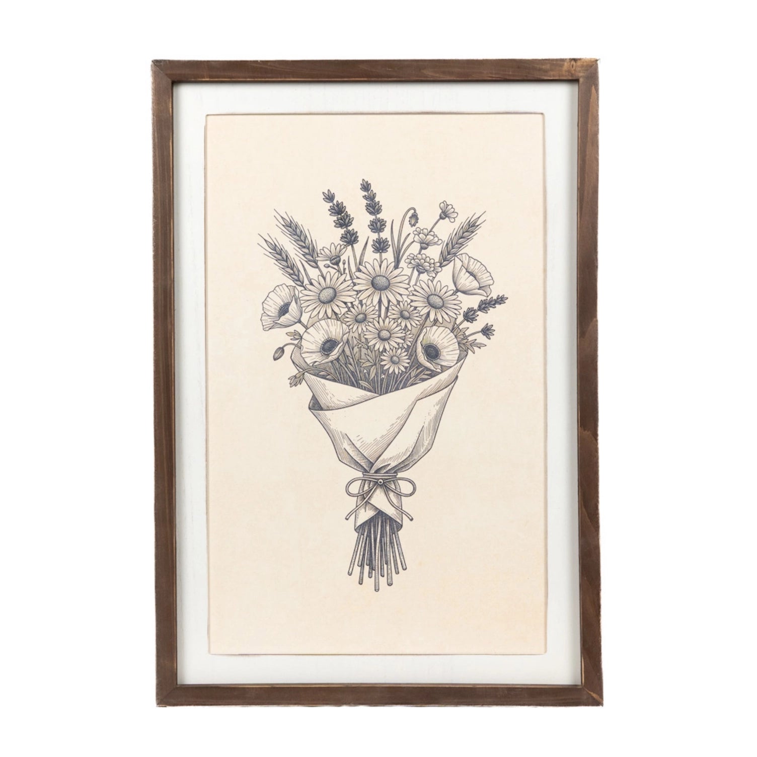 Double-Sided Decorative Frame - Floral Bouquet & Pumpkin with Crow | 17" x 24" x 1.5"