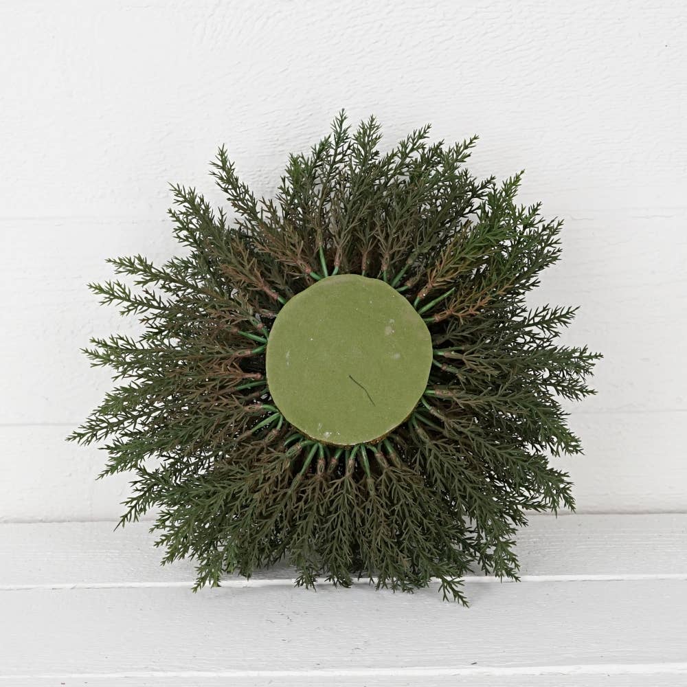 Half Sphere-Dark green Thyme pine w/ birchcones