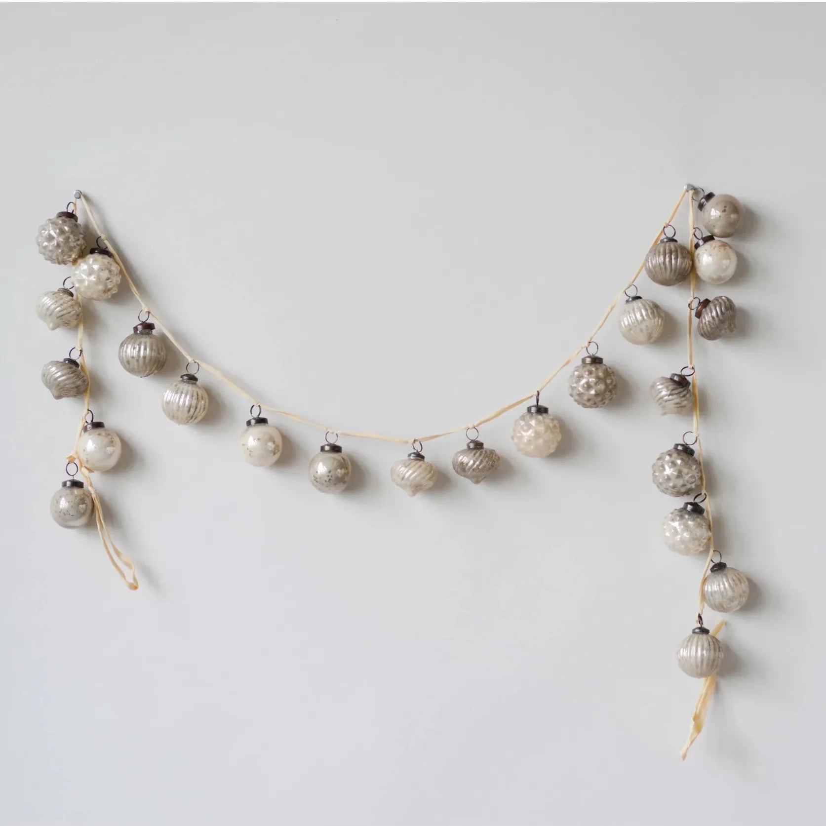 Embossed Mercury Glass Ornament 72" Garland