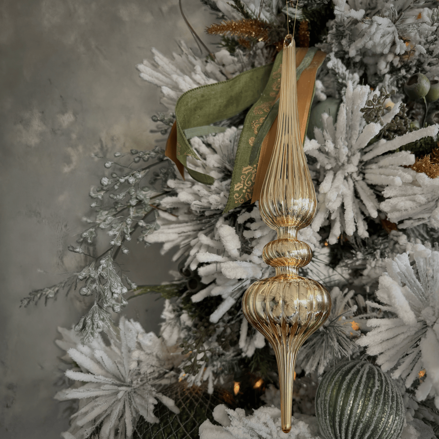 Finial Ornament 14" - Gold, Bronze & Copper