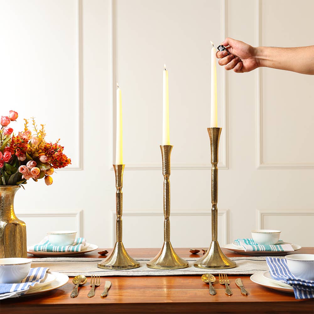Gold_Textured_Taper_Candle_Holder